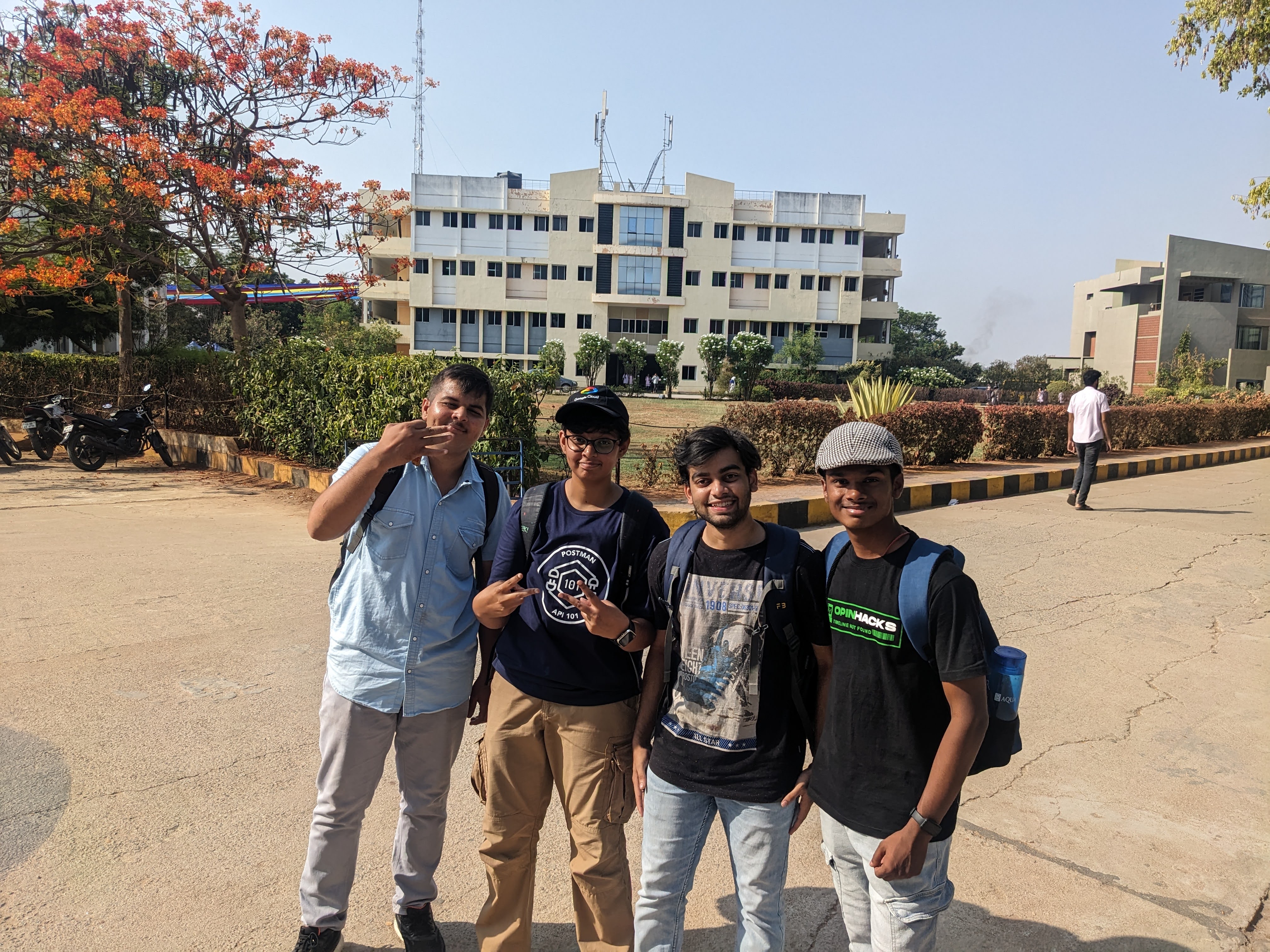 Group photo with CodeDay Hyderabad team